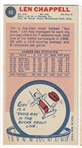 1969 Topps Basketball #68 Len Chappell - Milwaukee Bucks RC